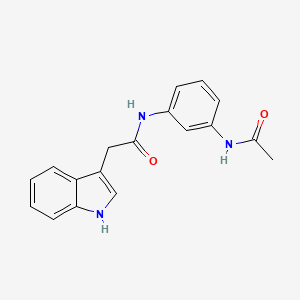 molecular formula C18H17N3O2 B5065178 N-(3-acetamidophenyl)-2-(1H-indol-3-yl)acetamide 