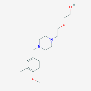 molecular formula C17H28N2O3 B5065346 2-[2-[4-[(4-Methoxy-3-methylphenyl)methyl]piperazin-1-yl]ethoxy]ethanol 