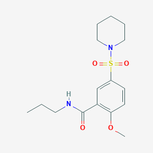 molecular formula C16H24N2O4S B5065402 2-methoxy-5-piperidin-1-ylsulfonyl-N-propylbenzamide 