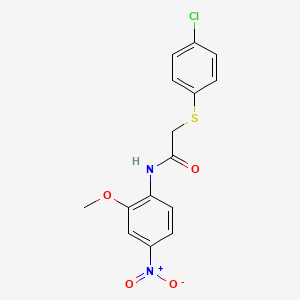 molecular formula C15H13ClN2O4S B5065403 2-(4-chlorophenyl)sulfanyl-N-(2-methoxy-4-nitrophenyl)acetamide 