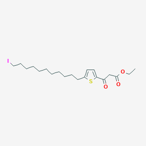 molecular formula C20H31IO3S B5065423 Ethyl 3-[5-(11-iodoundecyl)thiophen-2-yl]-3-oxopropanoate 