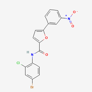 molecular formula C17H10BrClN2O4 B5065518 N-(4-bromo-2-chlorophenyl)-5-(3-nitrophenyl)furan-2-carboxamide 