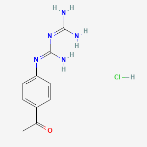 molecular formula C10H14ClN5O B5065535 2-(4-Acetylphenyl)-1-(diaminomethylidene)guanidine;hydrochloride 