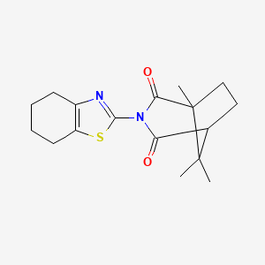 molecular formula C17H22N2O2S B5065719 1,8,8-trimethyl-3-(4,5,6,7-tetrahydro-1,3-benzothiazol-2-yl)-3-azabicyclo[3.2.1]octane-2,4-dione 