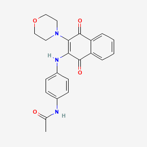 molecular formula C22H21N3O4 B5065874 N-(4-{[3-(4-morpholinyl)-1,4-dioxo-1,4-dihydro-2-naphthalenyl]amino}phenyl)acetamide 