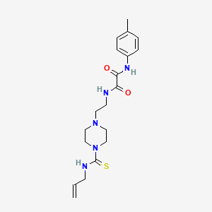 molecular formula C19H27N5O2S B5066097 N'-(4-methylphenyl)-N-[2-[4-(prop-2-enylcarbamothioyl)piperazin-1-yl]ethyl]oxamide 