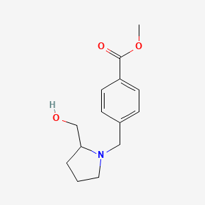 molecular formula C14H19NO3 B5066212 Methyl 4-[[2-(hydroxymethyl)pyrrolidin-1-yl]methyl]benzoate 