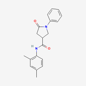 molecular formula C19H20N2O2 B5066223 N-(2,4-dimethylphenyl)-5-oxo-1-phenylpyrrolidine-3-carboxamide 