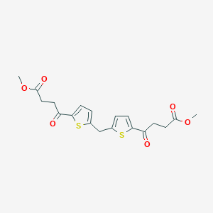 molecular formula C19H20O6S2 B5066310 Methyl 4-[5-[[5-(4-methoxy-4-oxobutanoyl)thiophen-2-yl]methyl]thiophen-2-yl]-4-oxobutanoate 