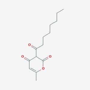molecular formula C14H20O4 B5066384 6-Methyl-3-octanoylpyran-2,4-dione 