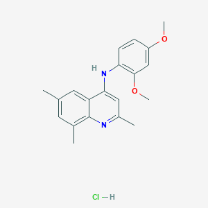 molecular formula C20H23ClN2O2 B5066390 N-(2,4-dimethoxyphenyl)-2,6,8-trimethylquinolin-4-amine;hydrochloride 