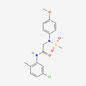 molecular formula C17H19ClN2O4S B5066420 N~1~-(5-chloro-2-methylphenyl)-N~2~-(4-methoxyphenyl)-N~2~-(methylsulfonyl)glycinamide 
