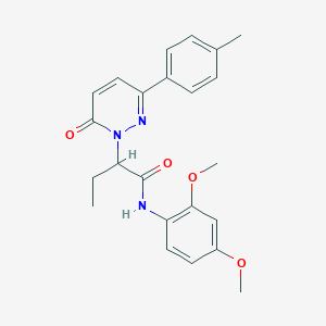 molecular formula C23H25N3O4 B5066465 N-(2,4-dimethoxyphenyl)-2-[3-(4-methylphenyl)-6-oxopyridazin-1(6H)-yl]butanamide 