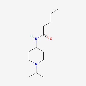 molecular formula C13H26N2O B5066559 N-[1-(propan-2-yl)piperidin-4-yl]pentanamide 