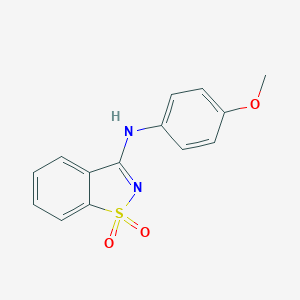 molecular formula C14H12N2O3S B506658 N-(4-methoxyphenyl)-1,2-benzothiazol-3-amine 1,1-dioxide CAS No. 107920-31-0