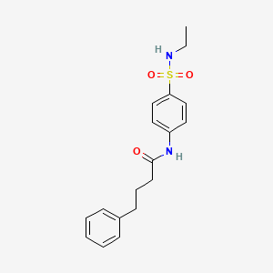 molecular formula C18H22N2O3S B5066597 N-[4-(ethylsulfamoyl)phenyl]-4-phenylbutanamide 