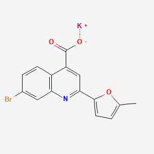 molecular formula C15H9BrKNO3 B5066641 Potassium;7-bromo-2-(5-methylfuran-2-yl)quinoline-4-carboxylate 