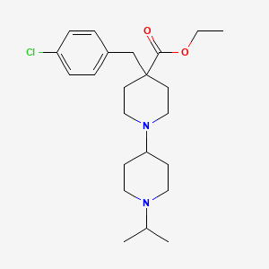 molecular formula C23H35ClN2O2 B5066990 Ethyl 4-[(4-chlorophenyl)methyl]-1-(1-propan-2-ylpiperidin-4-yl)piperidine-4-carboxylate 
