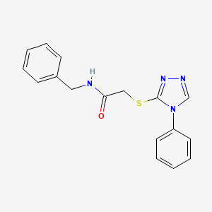 molecular formula C17H16N4OS B5067038 N-benzyl-2-[(4-phenyl-4H-1,2,4-triazol-3-yl)sulfanyl]acetamide 