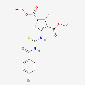 molecular formula C19H19BrN2O5S2 B5067083 Diethyl 5-[(4-bromobenzoyl)carbamothioylamino]-3-methylthiophene-2,4-dicarboxylate 