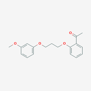 molecular formula C18H20O4 B5067166 1-[2-[3-(3-Methoxyphenoxy)propoxy]phenyl]ethanone 