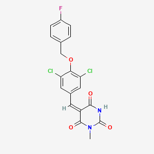 molecular formula C19H13Cl2FN2O4 B5067318 SAV13 