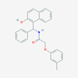 molecular formula C26H23NO3 B5067473 N-[(2-hydroxynaphthyl)phenylmethyl]-2-(3-methylphenoxy)acetamide 