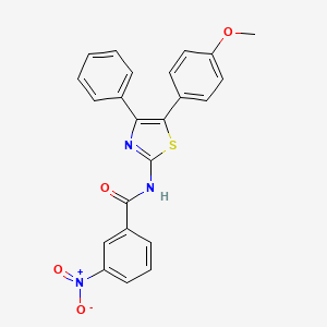 molecular formula C23H17N3O4S B5067569 N-[5-(4-methoxyphenyl)-4-phenyl-1,3-thiazol-2-yl]-3-nitrobenzamide 