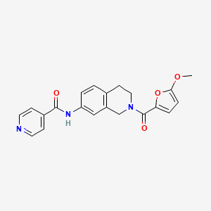 molecular formula C21H19N3O4 B5067784 N-[2-(5-methoxy-2-furoyl)-1,2,3,4-tetrahydro-7-isoquinolinyl]isonicotinamide 