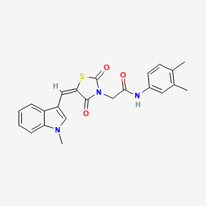 molecular formula C23H21N3O3S B5067923 N-(3,4-dimethylphenyl)-2-{5-[(1-methyl-1H-indol-3-yl)methylene]-2,4-dioxo-1,3-thiazolidin-3-yl}acetamide 