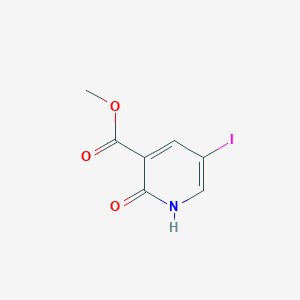 molecular formula C7H6INO3 B050680 Methyl 5-iodo-2-oxo-1,2-dihydropyridine-3-carboxylate CAS No. 116387-40-7