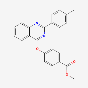 molecular formula C23H18N2O3 B5068048 Methyl 4-[2-(4-methylphenyl)quinazolin-4-yl]oxybenzoate 