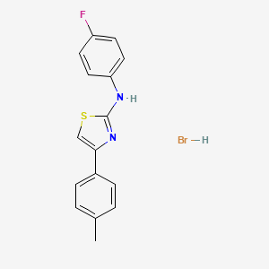 molecular formula C16H14BrFN2S B5068116 N-(4-fluorophenyl)-4-(4-methylphenyl)-1,3-thiazol-2-amine;hydrobromide 