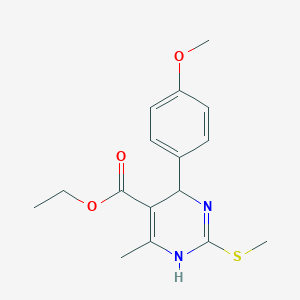 molecular formula C16H20N2O3S B5068175 Ethyl 6-(4-methoxyphenyl)-4-methyl-2-(methylsulfanyl)-1,6-dihydropyrimidine-5-carboxylate 