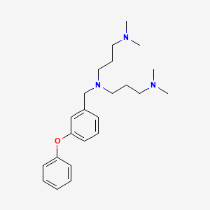 molecular formula C23H35N3O B5068185 N'-[3-(dimethylamino)propyl]-N,N-dimethyl-N'-[(3-phenoxyphenyl)methyl]propane-1,3-diamine 