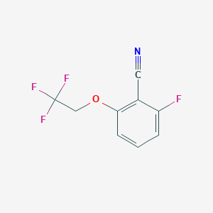 molecular formula C9H5F4NO B050683 2-Fluoro-6-(2,2,2-trifluoroethoxy)benzonitrile CAS No. 119584-74-6