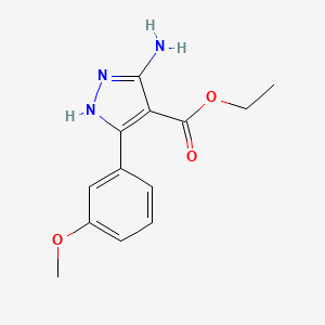 molecular formula C13H15N3O3 B5068354 ethyl 3-amino-5-(3-methoxyphenyl)-1H-pyrazole-4-carboxylate 