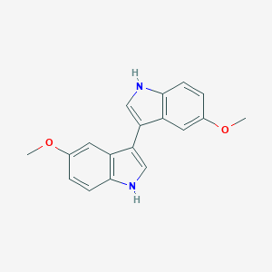 molecular formula C18H16N2O2 B050684 5-methoxy-3-(5-methoxy-1H-indol-3-yl)-1H-indole CAS No. 916179-44-7