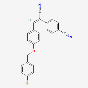 molecular formula C23H15BrN2O B5068679 4-[(E)-2-{4-[(4-bromobenzyl)oxy]phenyl}-1-cyanoethenyl]benzonitrile 
