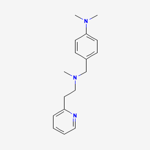 molecular formula C17H23N3 B5068722 N,N-dimethyl-4-[[methyl(2-pyridin-2-ylethyl)amino]methyl]aniline 
