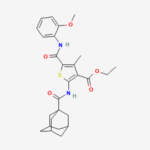 molecular formula C27H32N2O5S B5068770 Ethyl 2-(adamantane-1-amido)-5-[(2-methoxyphenyl)carbamoyl]-4-methylthiophene-3-carboxylate 