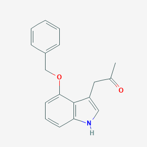 molecular formula C18H17NO2 B050688 4-Benzyloxyindole-3-acetone CAS No. 113997-55-0