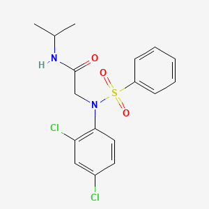 molecular formula C17H18Cl2N2O3S B5068829 N~2~-(2,4-dichlorophenyl)-N~1~-isopropyl-N~2~-(phenylsulfonyl)glycinamide 