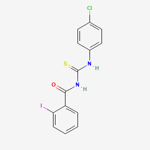 molecular formula C14H10ClIN2OS B5068889 N-{[(4-chlorophenyl)amino]carbonothioyl}-2-iodobenzamide 