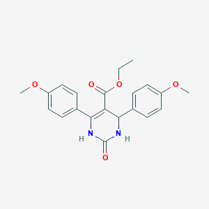 molecular formula C21H22N2O5 B5068891 Ethyl 4,6-bis(4-methoxyphenyl)-2-oxo-1,2,3,4-tetrahydropyrimidine-5-carboxylate CAS No. 5721-00-6