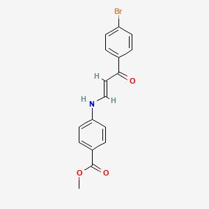 molecular formula C17H14BrNO3 B5069067 methyl 4-{[3-(4-bromophenyl)-3-oxo-1-propen-1-yl]amino}benzoate 