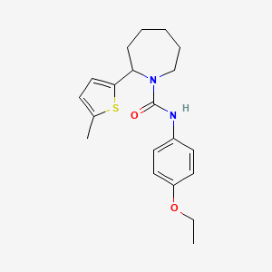 molecular formula C20H26N2O2S B5069102 N-(4-ethoxyphenyl)-2-(5-methylthiophen-2-yl)azepane-1-carboxamide 
