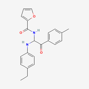 molecular formula C22H22N2O3 B5069175 N-{1-[(4-ethylphenyl)amino]-2-(4-methylphenyl)-2-oxoethyl}furan-2-carboxamide 