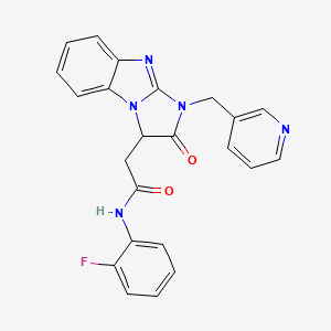 molecular formula C23H18FN5O2 B5069184 N-(2-fluorophenyl)-2-[2-oxo-1-(pyridin-3-ylmethyl)-2,3-dihydro-1H-imidazo[1,2-a]benzimidazol-3-yl]acetamide 