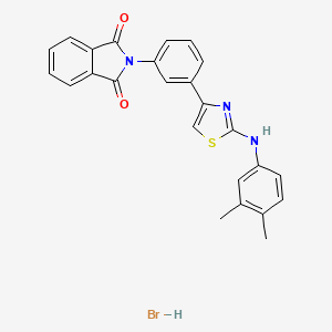 molecular formula C25H20BrN3O2S B5069220 2-[3-[2-(3,4-Dimethylanilino)-1,3-thiazol-4-yl]phenyl]isoindole-1,3-dione;hydrobromide 